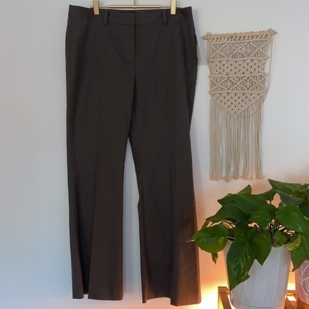 Tahari Brair Brown Alice Dress Pant Trousers Sz.12 NWT!